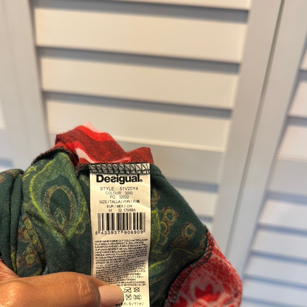 Desigual Boho colorful Sleeveless V-Neck Sundress with beading details. - Picture 10 of 13